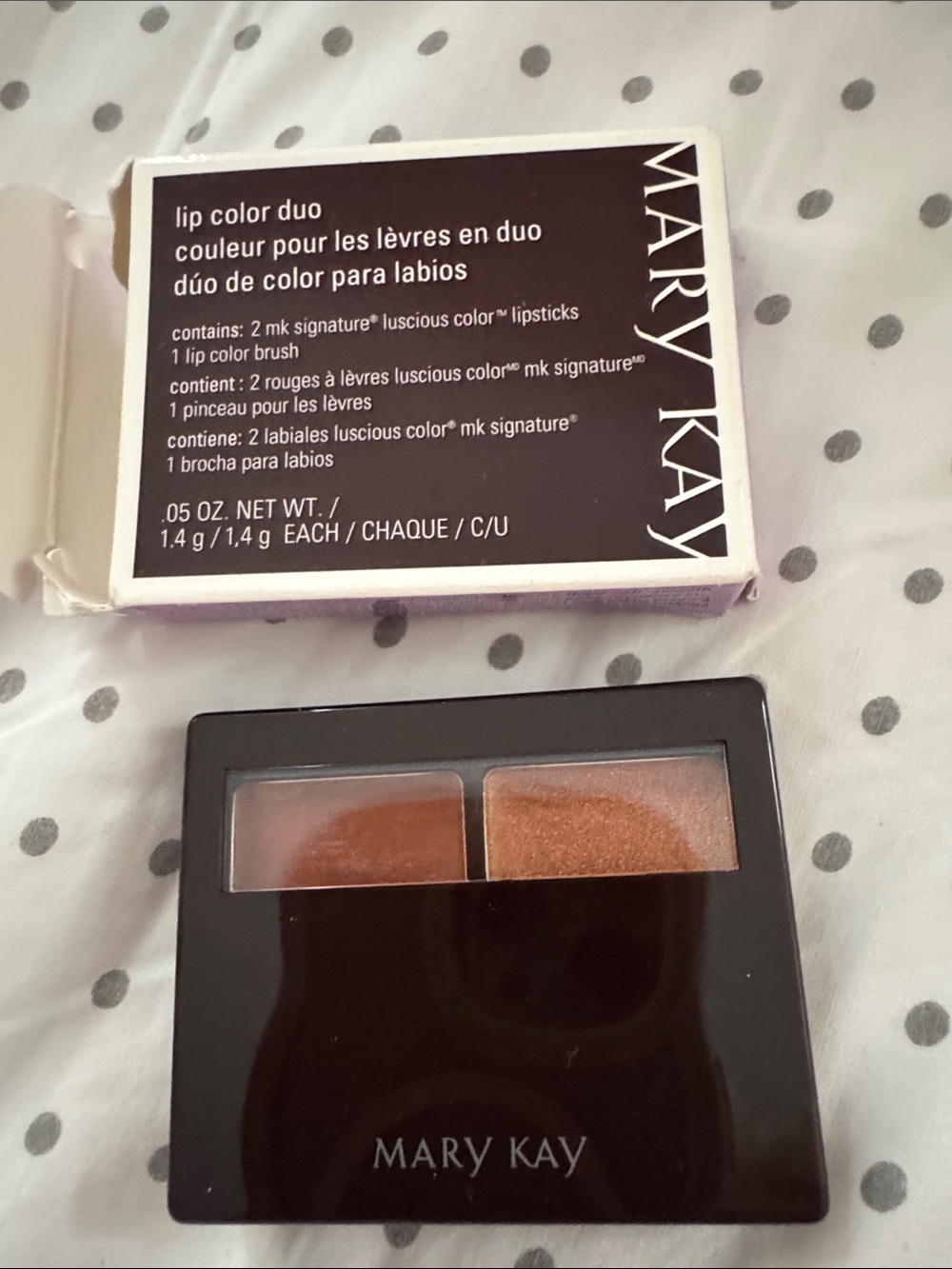 Mary Kay Lip Color Duo in Bronze & Bronze and Amber bronze